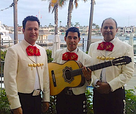 Trio Acapulco at the Marina Trio Acapulco pose for photo at a restaurant in the Marina