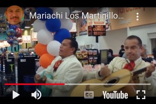 Mariachi Los Matinillos - performing "El Jaliciense" at a store. Mariachi Los Matinillos - performing "El Jaliciense" at a store.